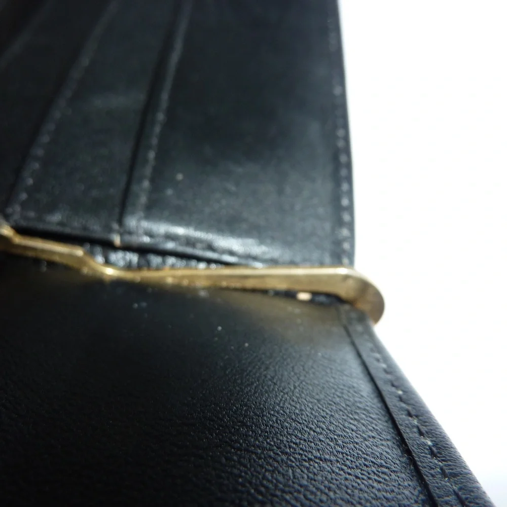 Derek Alexander Leather Credit Card Holder Black Slim 3.75x3.25